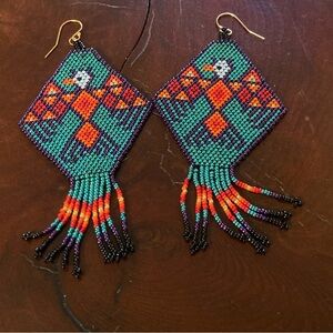 Native gold filled hook bead Fringe Earrings NEW